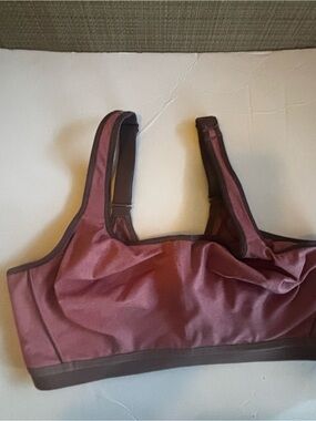 38D Wacoal Comfort Sports Bra in Rose Pink with Brown Trim